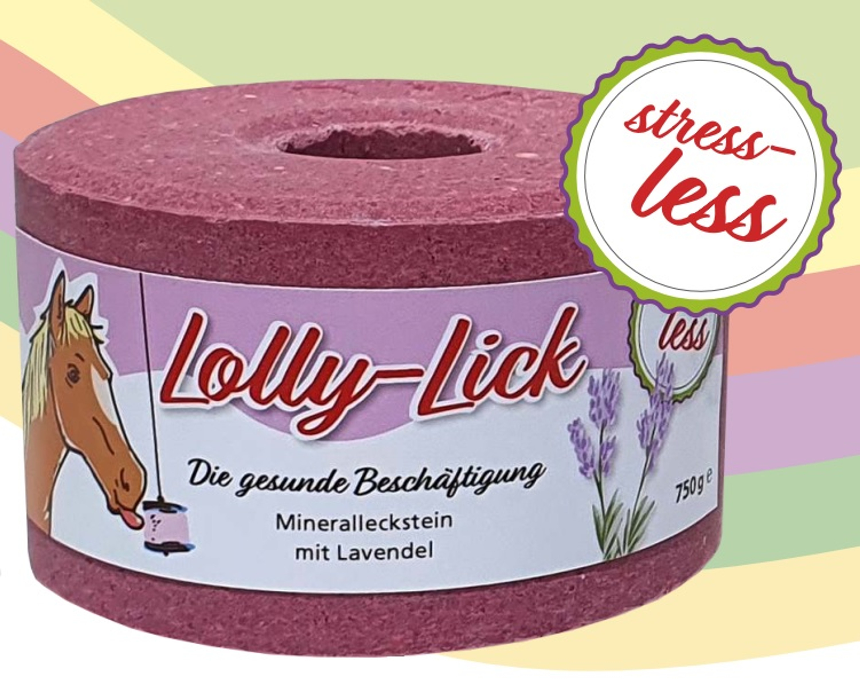 S.I.N. Hellas Lízátko pro koně Lolly Lick Levandule 0,75 kg