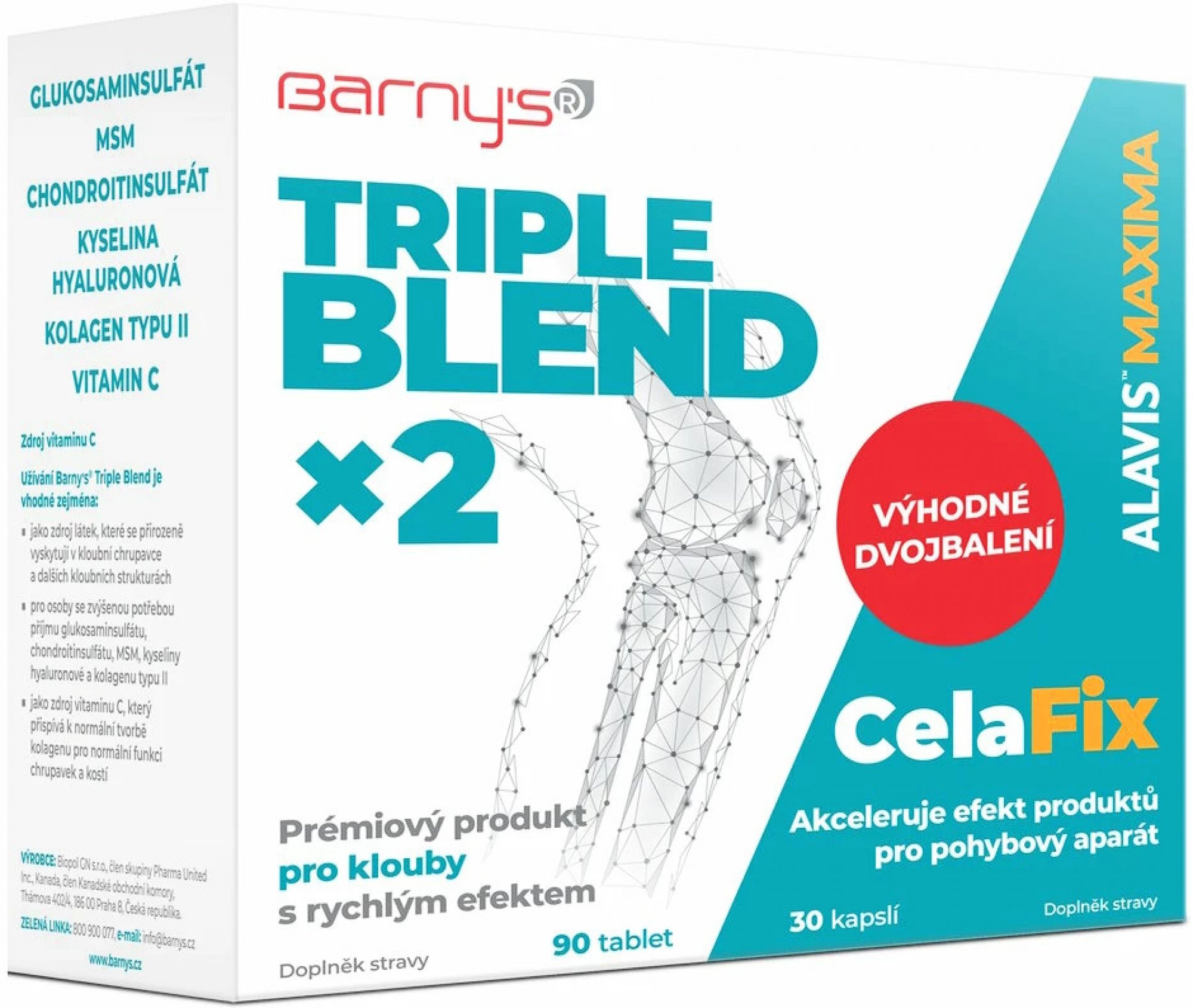 Barny's Triple Blend ×2 90 tablet+30 kapslí