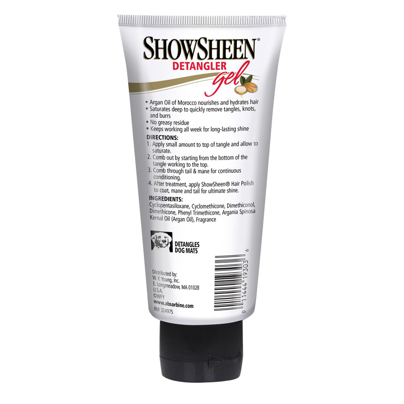 Absorbine Gelový rozčesávač pro velmi zacuchanou hřívu Absorbine ShowSheen 118 ml