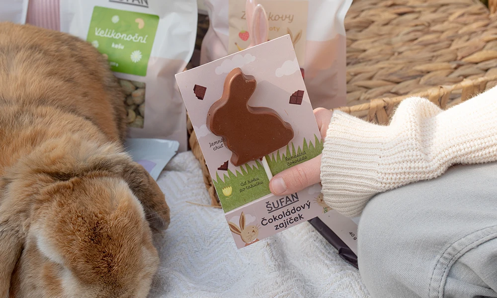 Šufan Čokoládový zajíček z mléčné čokolády 20 g