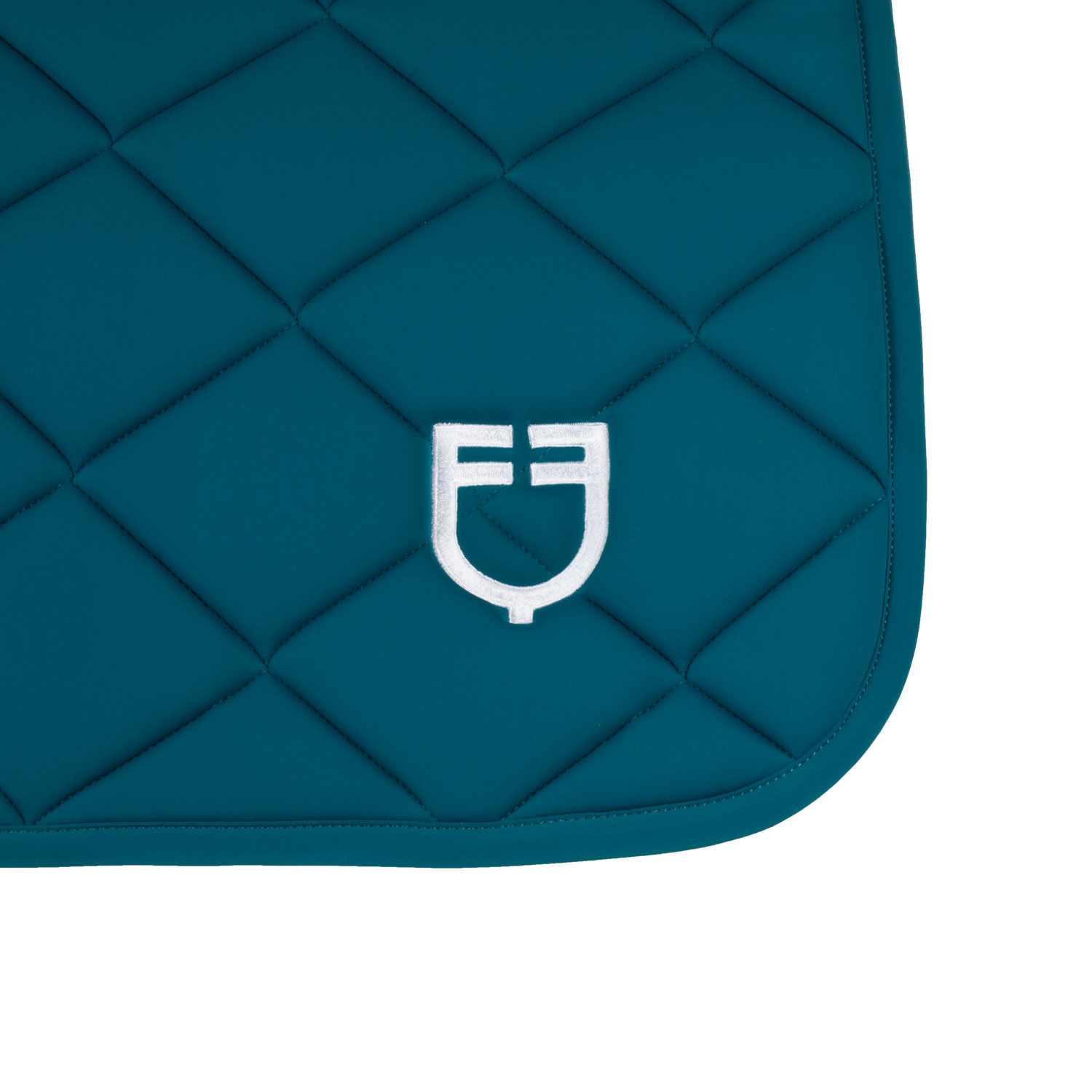 Equestro podsedlová dečka GP logo, skoková, petrol/white