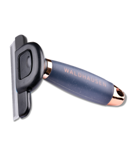Waldhausen Redukující hřeben na srst s gelovou rukojetí, black/rosegold, XL