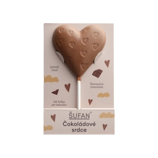 Šufan Čokoládové srdce z mléčné čokolády 27 g
